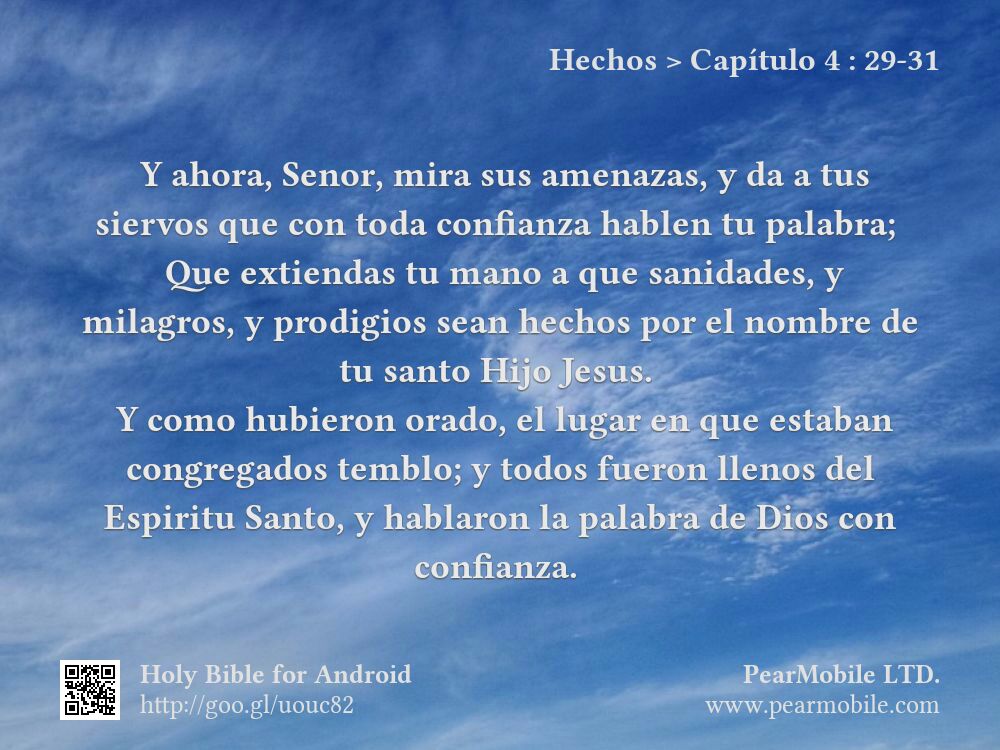 Hechos, Capítulo 4:29-31